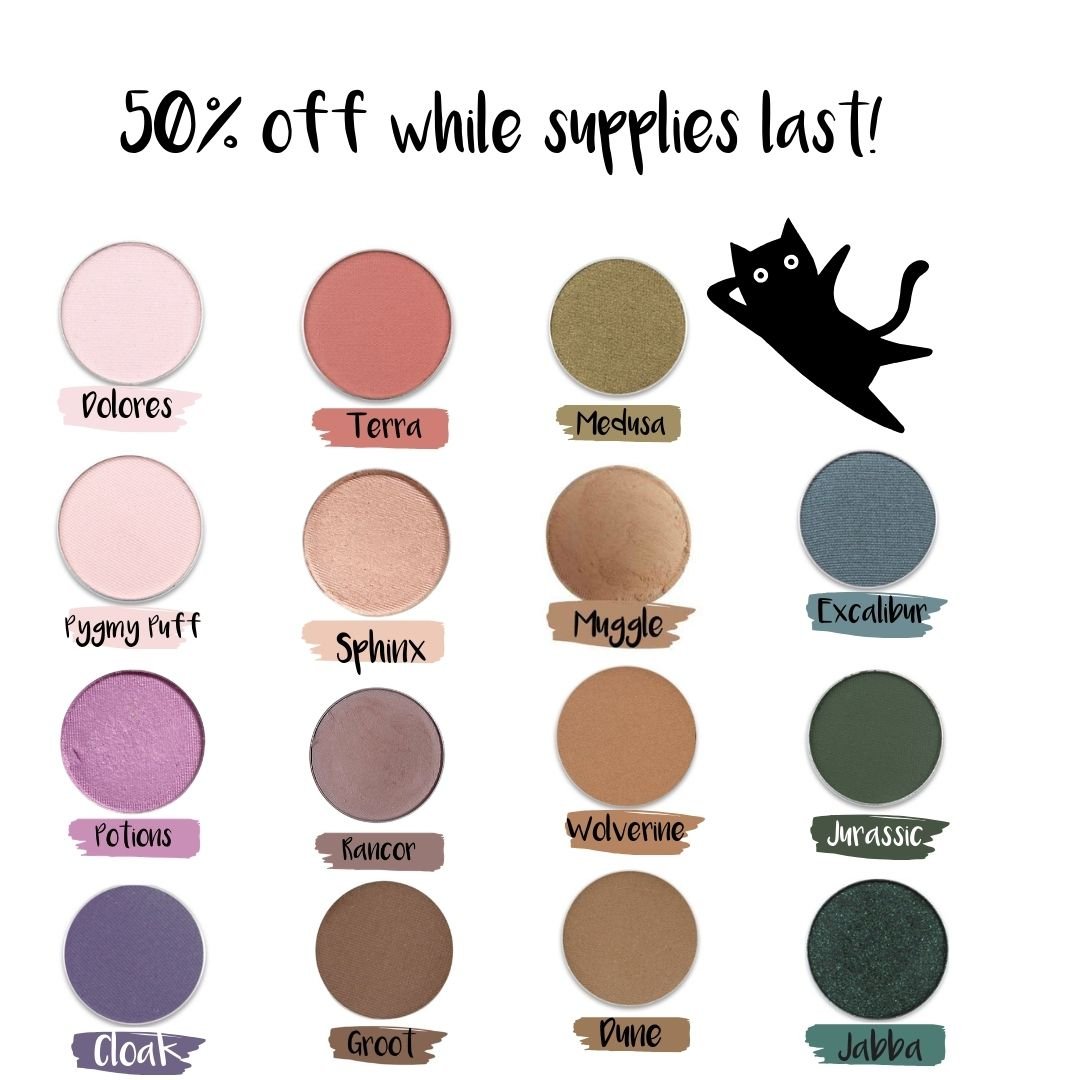 50 % Off Pressed Eyeshadows