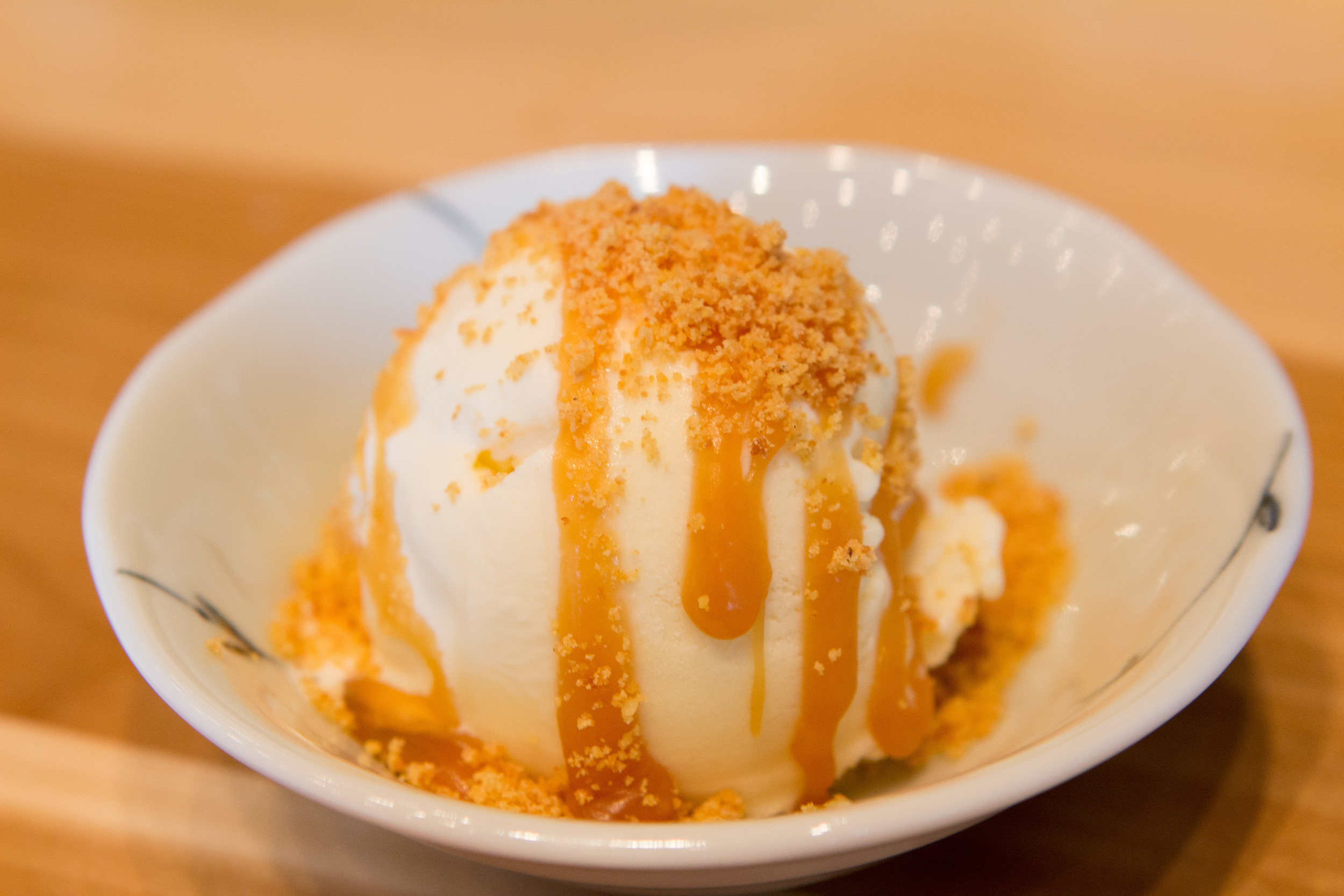 Kettle Corn Ice Cream with Miso Caramel