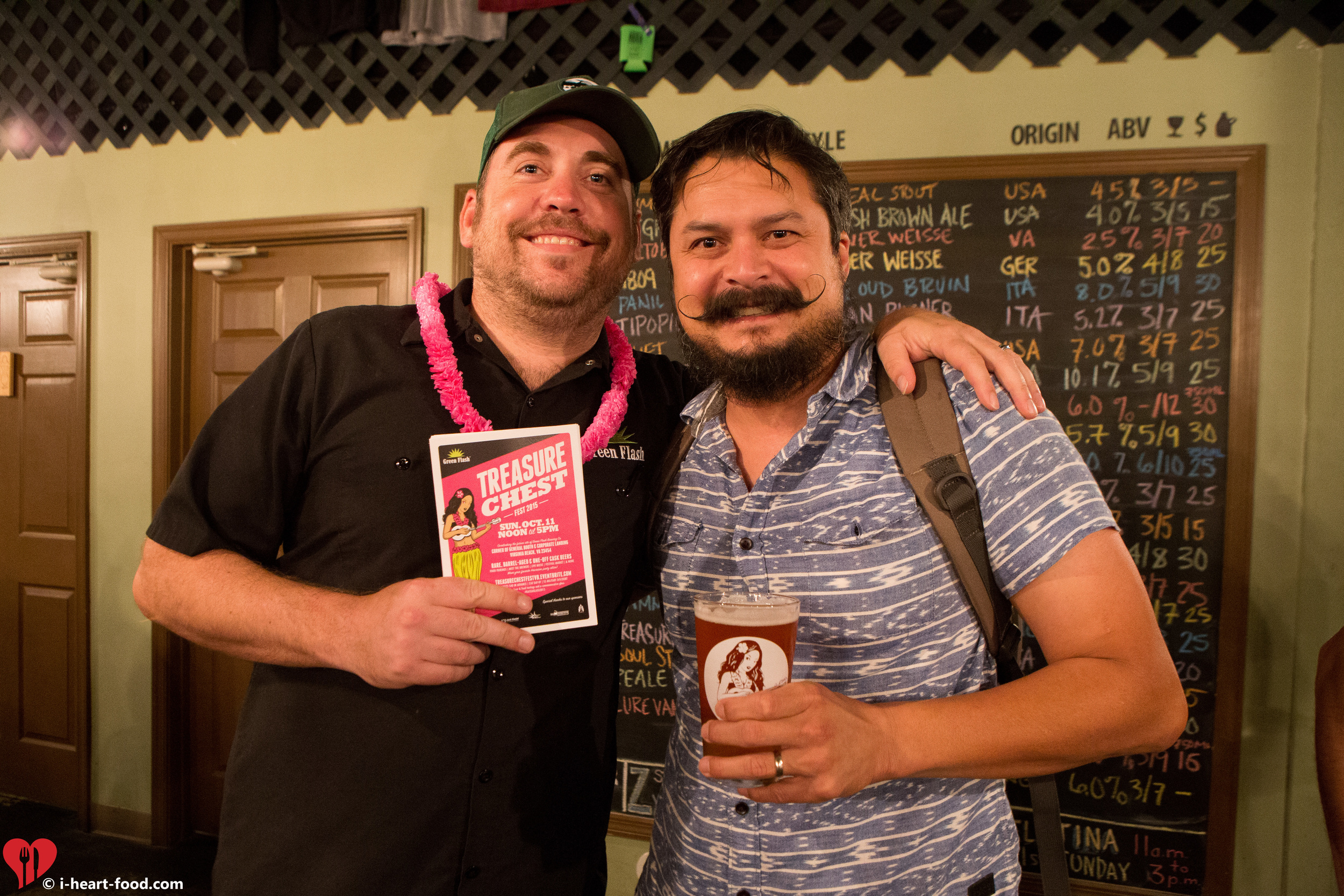 Green Flash's Phil Shannon and me (always with something strapped to my shoulder)