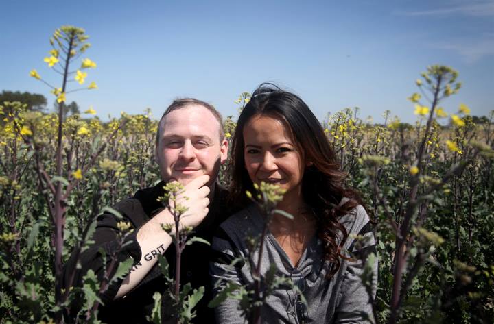 Fitz with owner/chef of Nouvelle, Rina Estero
