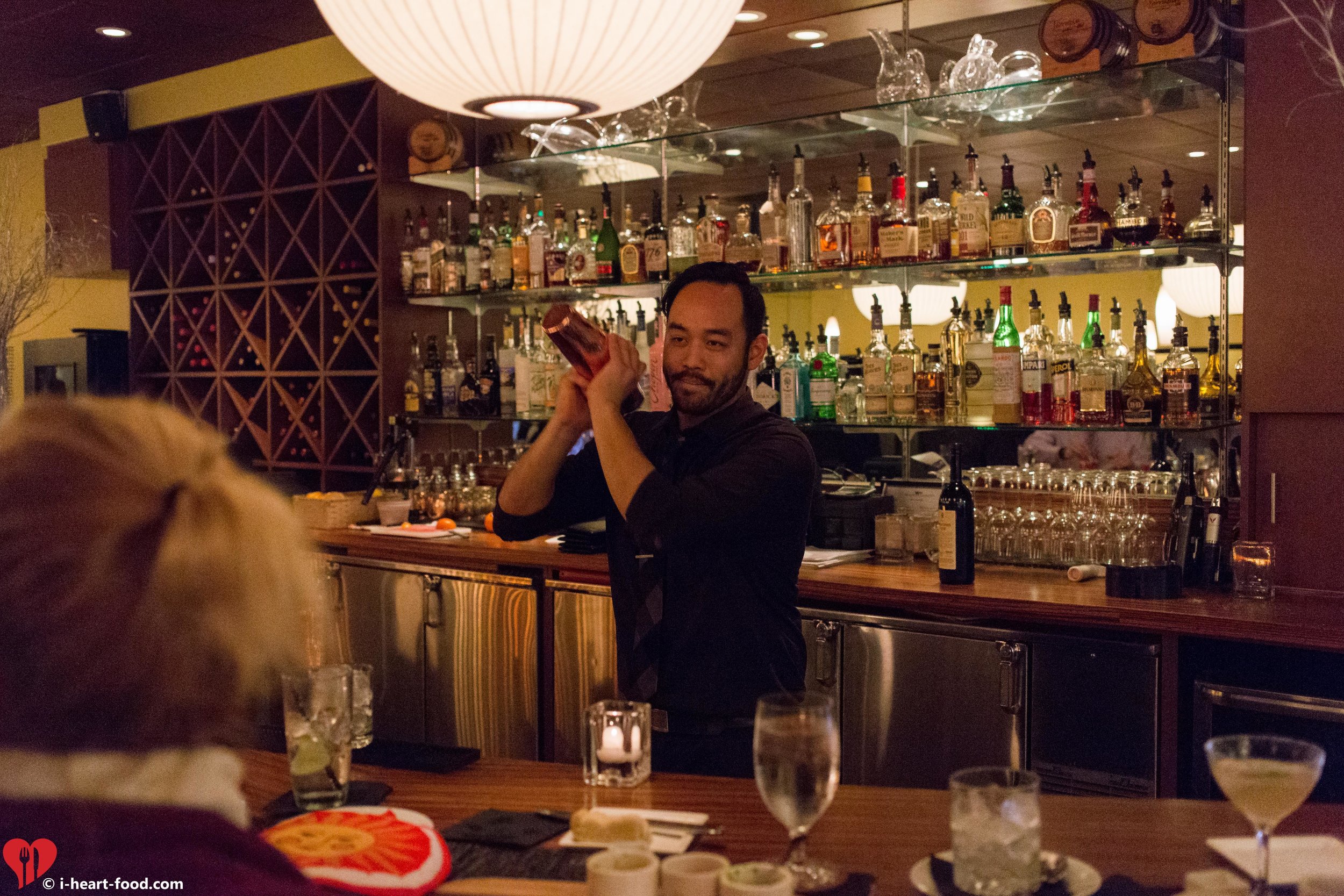 James Ah You behind the bar.