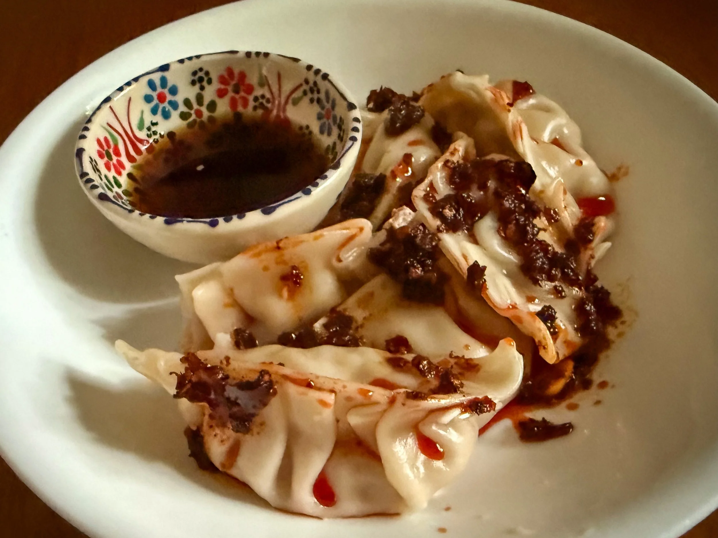 Made some eggrolls last weekend for a party and ended up with some leftover filler. I figured this would be good for dumplings, so I picked-up some wrappers and ended up with 30 dumplings! Perfect to store in the freezer and portion out how many you 