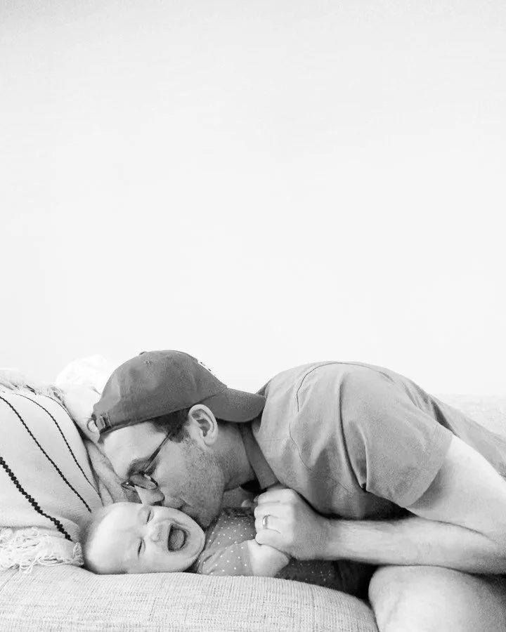 &lsquo;Dada&rsquo; was first because well of course, it&rsquo;s been written all over her face since birth. 😉👯Happy Father&rsquo;s Day @domanaj &mdash;I&rsquo;m the luckiest(!!!) to have a front row seat to your grit and grace and your copy/paste f