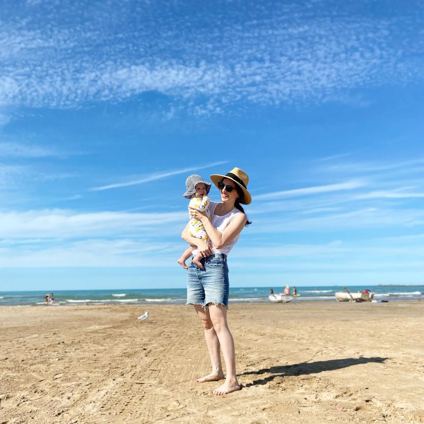 My baby girl ✨ate a lot of sand over the weekend. Offered high fives unprompted. Started laughing in her sleep. I think these are all related, I think she loves the beach.
