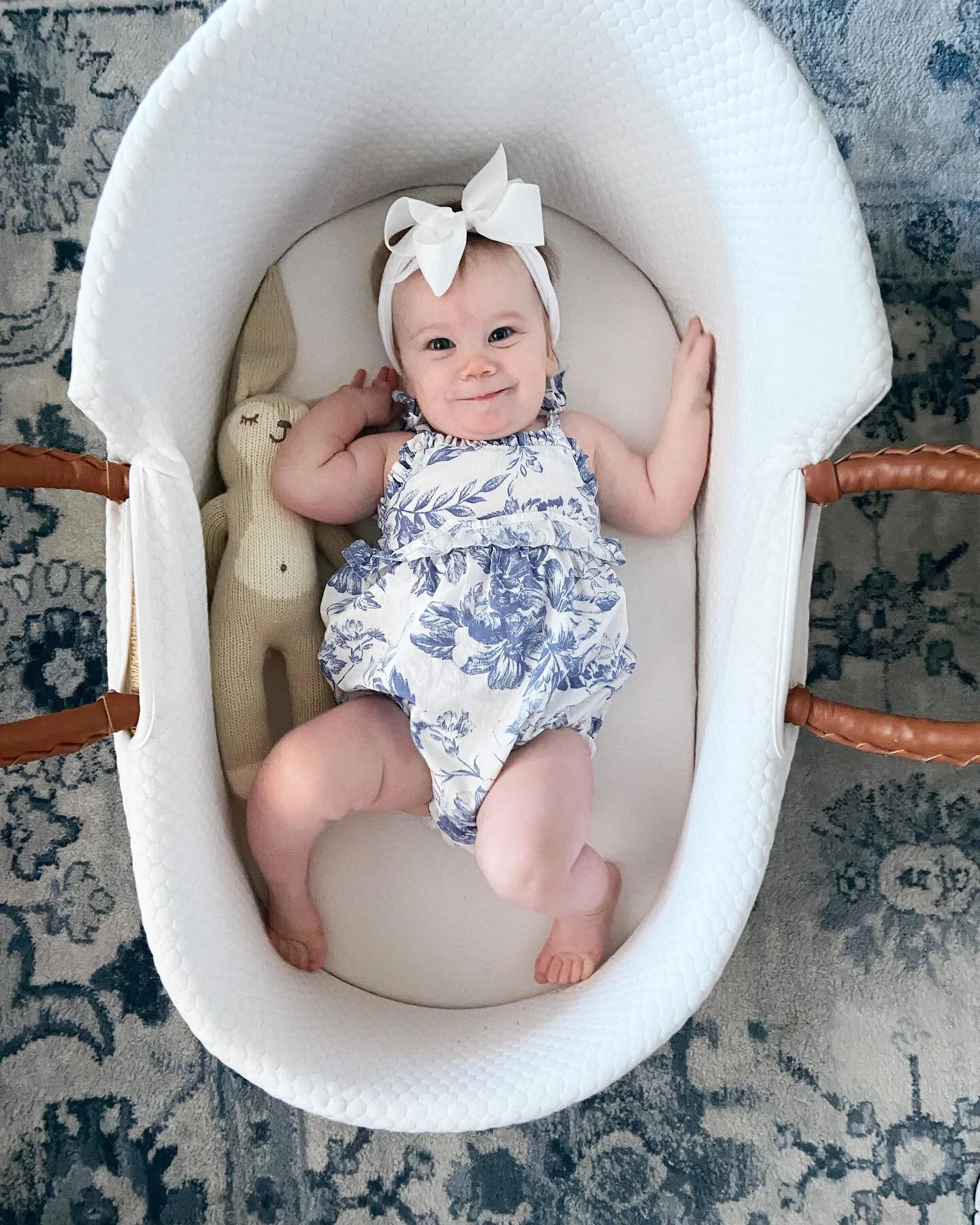 11 months, aka so big! Her ideal scenario is splashing in the bath tub, escaping a diaper change, or hugging trees and flowers&hellip;She&rsquo;s most commonly described by her dad as determined and rambunctious. An all around dynamic combination of 
