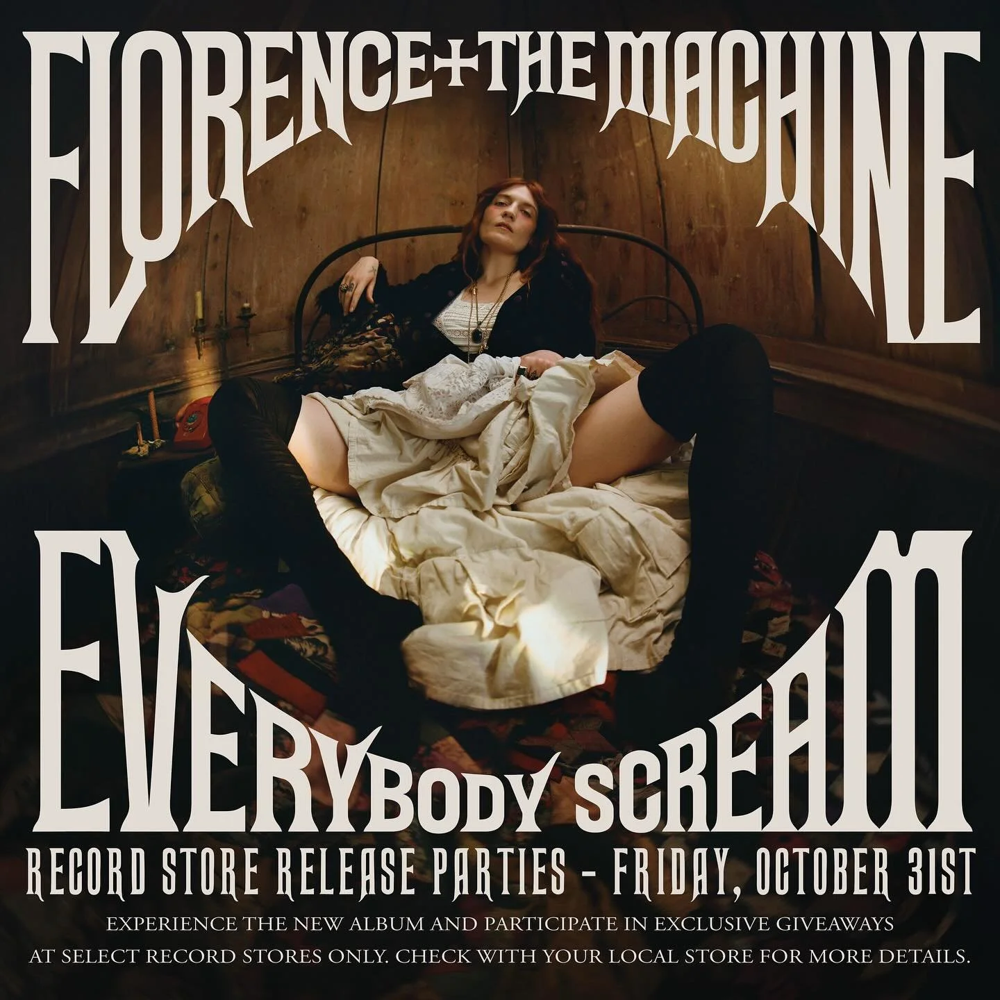🎃🕯️🙀HALLOWEEN LISTENING PARTY ALERT 🙀🕯️🎃

Florence and the Machine&rsquo;s new album &lsquo;EVERYBODY SCREAM&rsquo; comes out October 31st and we&rsquo;re hosting a special costume party listening event on release day!

Stop in Friday, 10/31 at