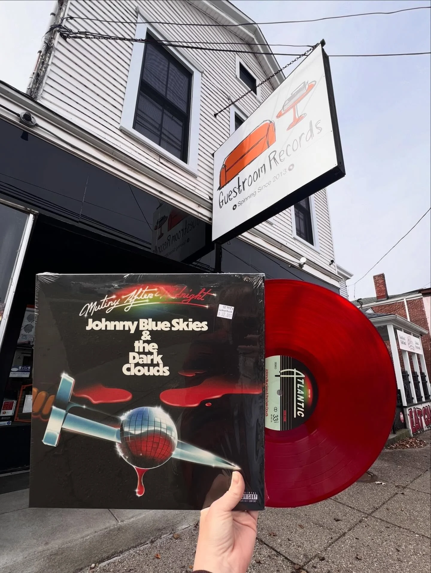 Happy New Release Day Louisville! Skies are all blue regardless of what your weather app says &lsquo;cause @johnnyblueskies #mutinyaftermidnight is out now! INDIE EDITION RED VINYL ARE TRULY LIMITED so come on in and get them now* and listen with us 