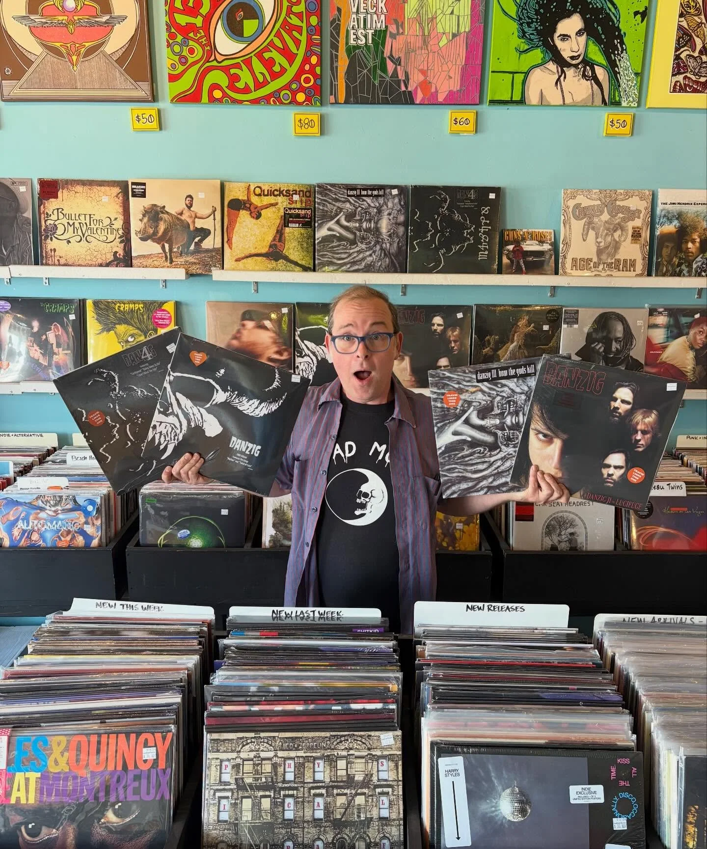 Happy Danzig re-issues and Jack on Wax day!!! @jackharlow &lsquo;s Monica is now available on vinyl in both shops and one store has been having a very fun Danzig listening party all day, we&rsquo;ll let you guess which one. 😉 Both shops stocked up o