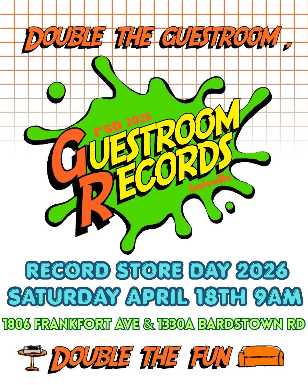 ⚡️🧡LET&rsquo;S ⚡️GO⚡️LOUISVILLE!!! 🧡⚡️It&rsquo;s Record Store Day THIS SATURDAY April 18th and we can&rsquo;t wait to celebrate! We&rsquo;re hard at work to bring you the very best record store day yet. Double the Guestroom, means double the @recor