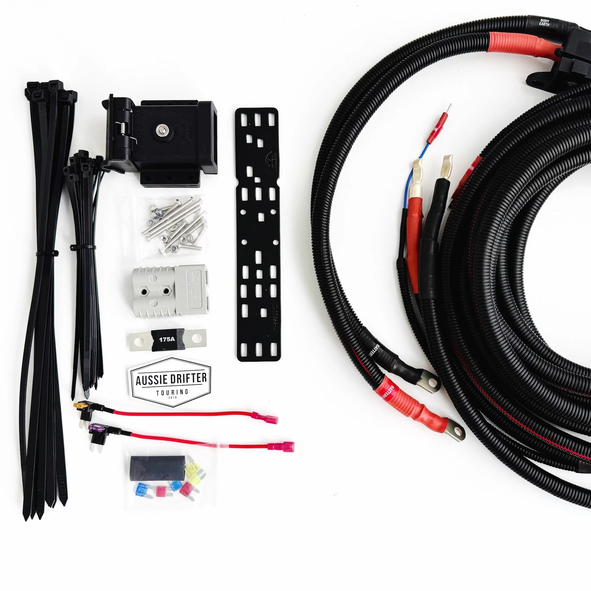 High current 120amp Anderson diy kit with ignition wire for 100amp DCDC chargers in caravan and campers