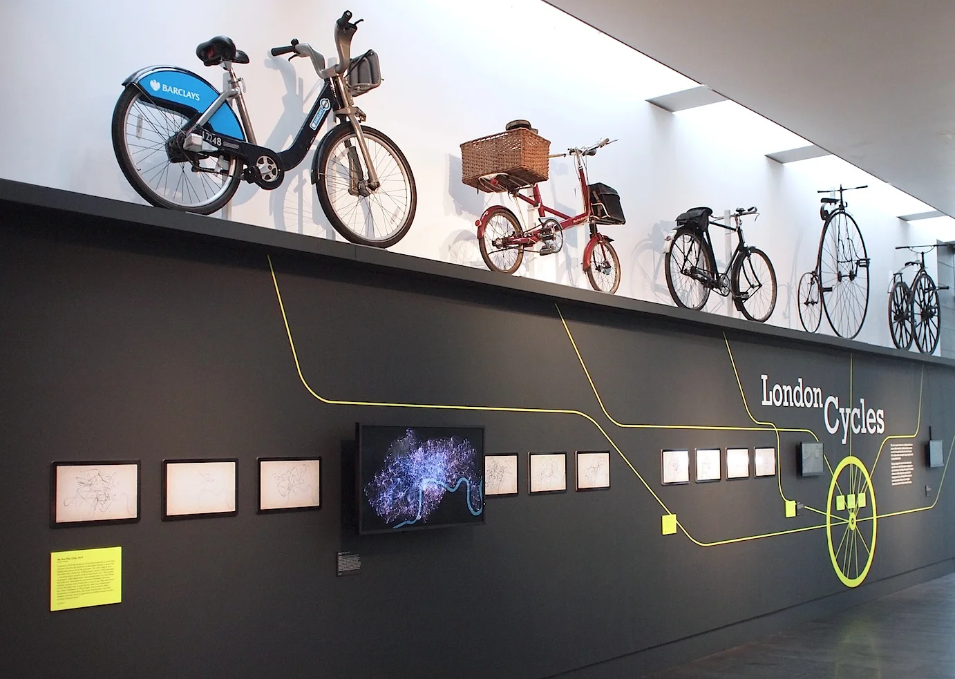 Part of the London Cycles exhibition at the Museum of London 