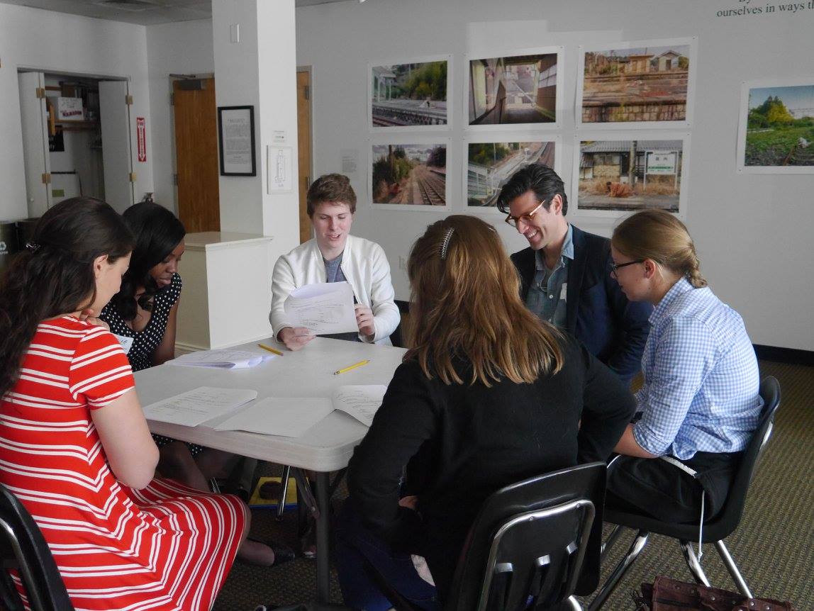 Directing a rehearsal for Vermont Young Playwrights Festival