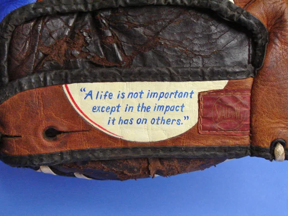 Jackie Robinson Hand-Painted Baseball Glove — Sean Kane Baseball Art ...
