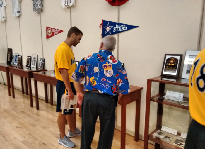 Note my friend John's shirt, complete with Negro Leagues team logos!