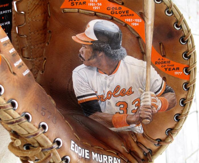Baseball Glove Art Featuring Eddie Murray — Sean Kane Baseball Art
