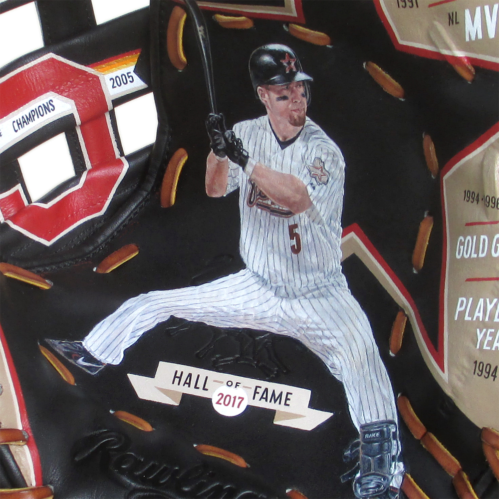 Astros Jeff Bagwell Featured on Hand-Painted Baseball Glove — Sean Kane  Baseball Art - Painted Gloves