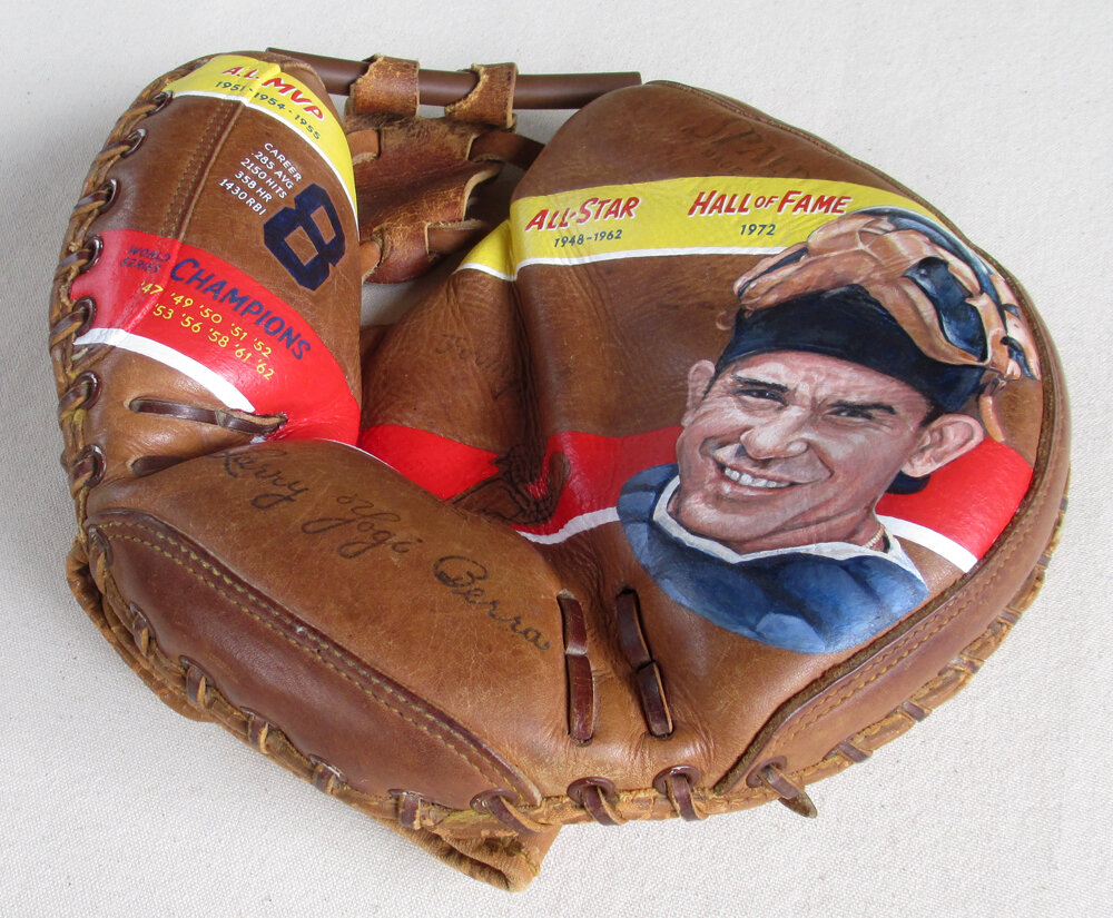 Yogi Berra Baseball Glove Painting — Sean Kane Baseball Art