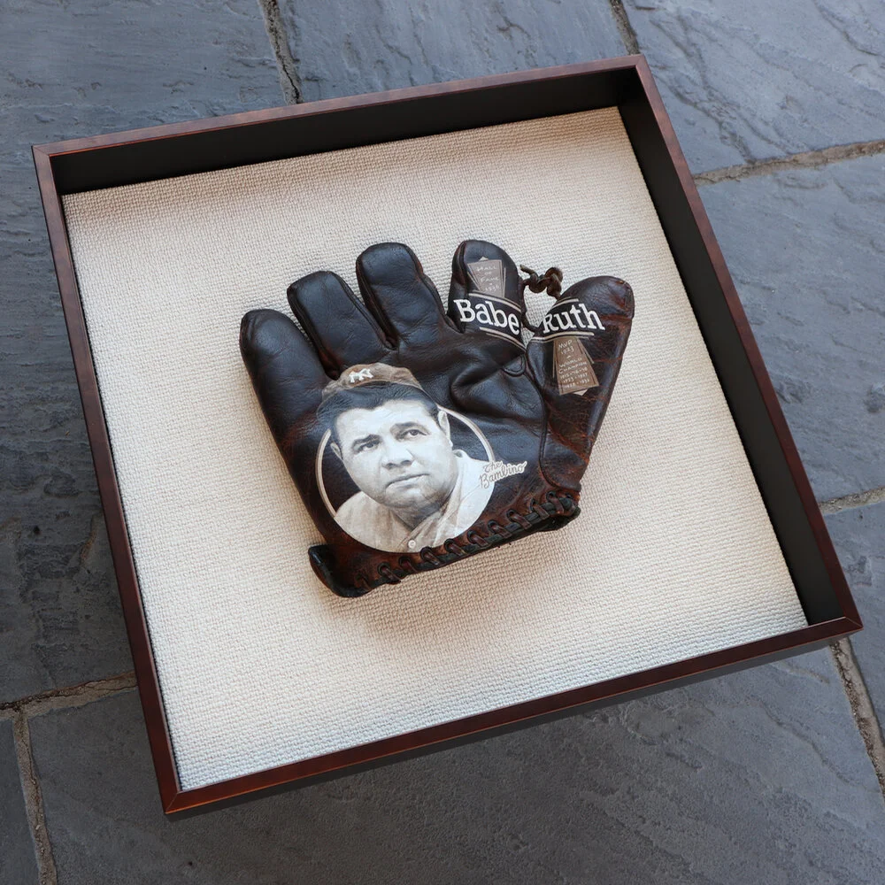 Babe Ruth Baseball Glove Painting — Sean Kane Baseball Art - Painted Gloves