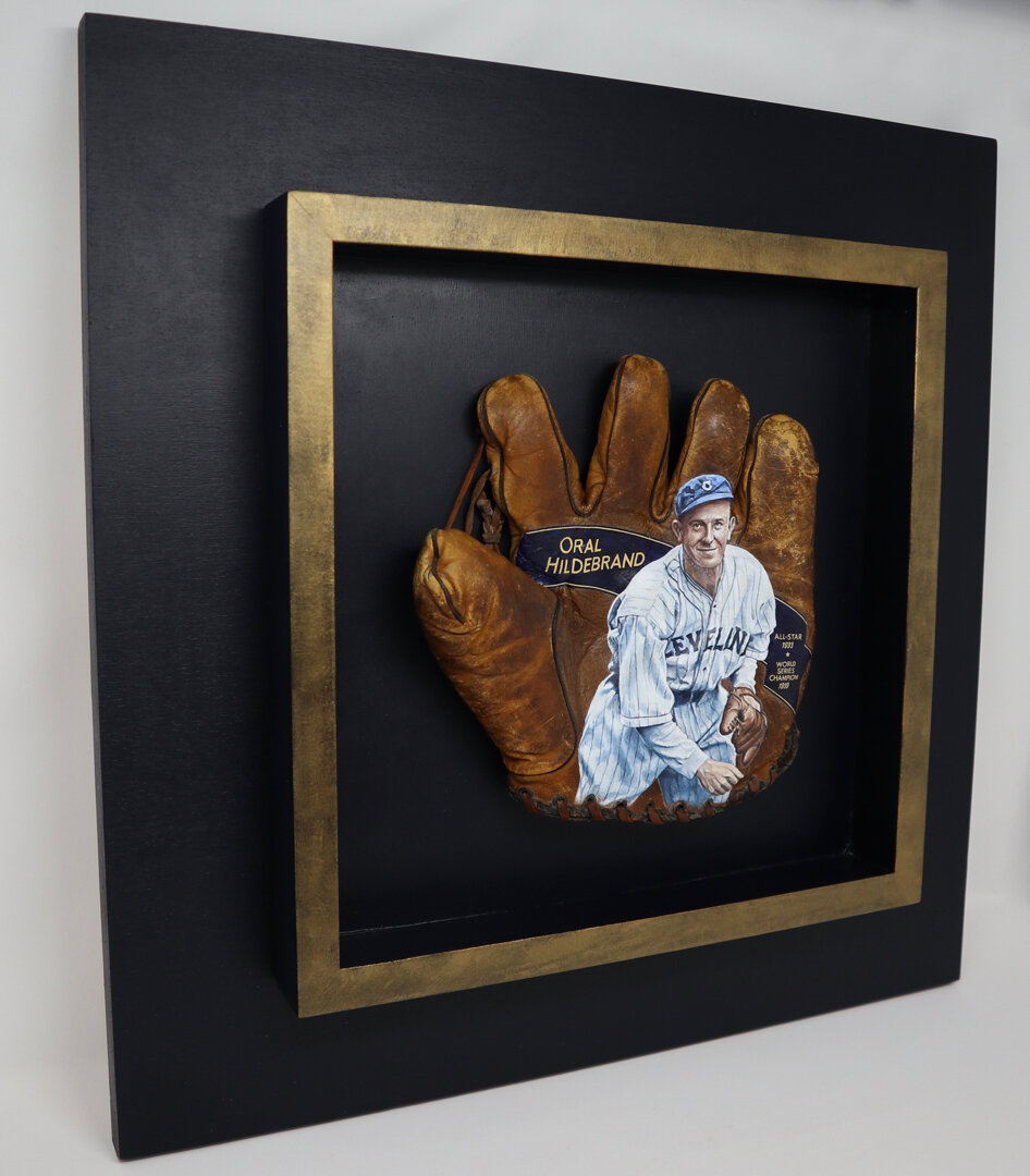 SeanKane-OralHildebrand-Indians-baseball-glove-art-framed.jpg