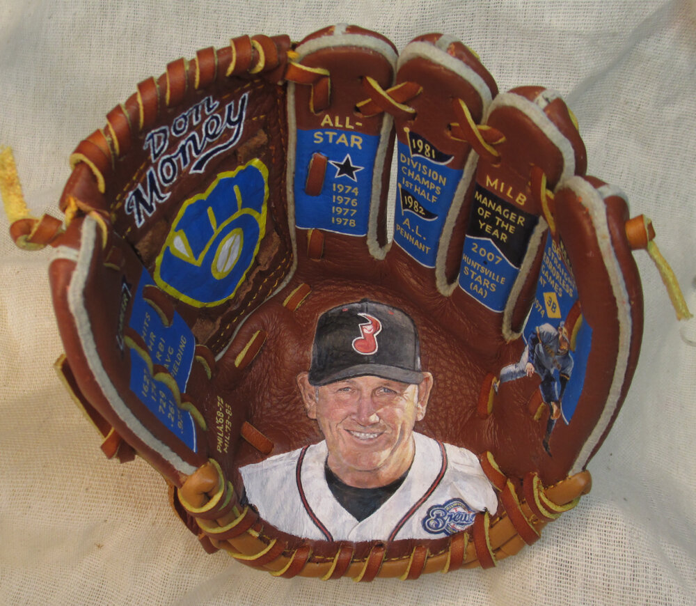 Baseball Glove Art Featuring Bob Uecker — Sean Kane Baseball Art - Painted  Gloves