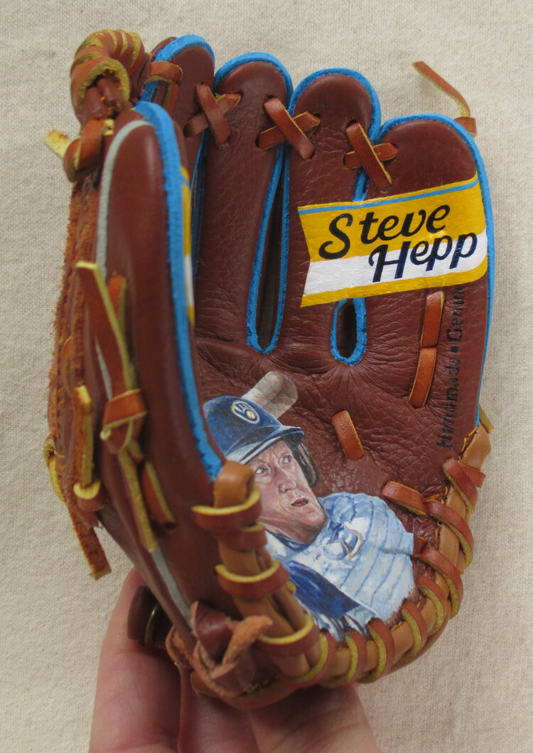 Baseball Glove Art Featuring Bob Uecker — Sean Kane Baseball Art - Painted  Gloves