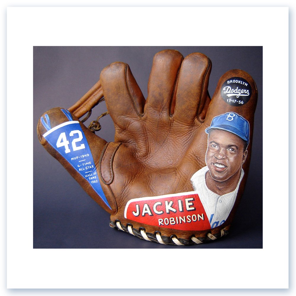 Vintage 1950's Jackie Robinson Split Finger Model Baseball Glove