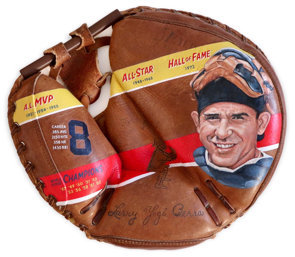 Jackie Robinson Hand-Painted Baseball Glove — Sean Kane Baseball