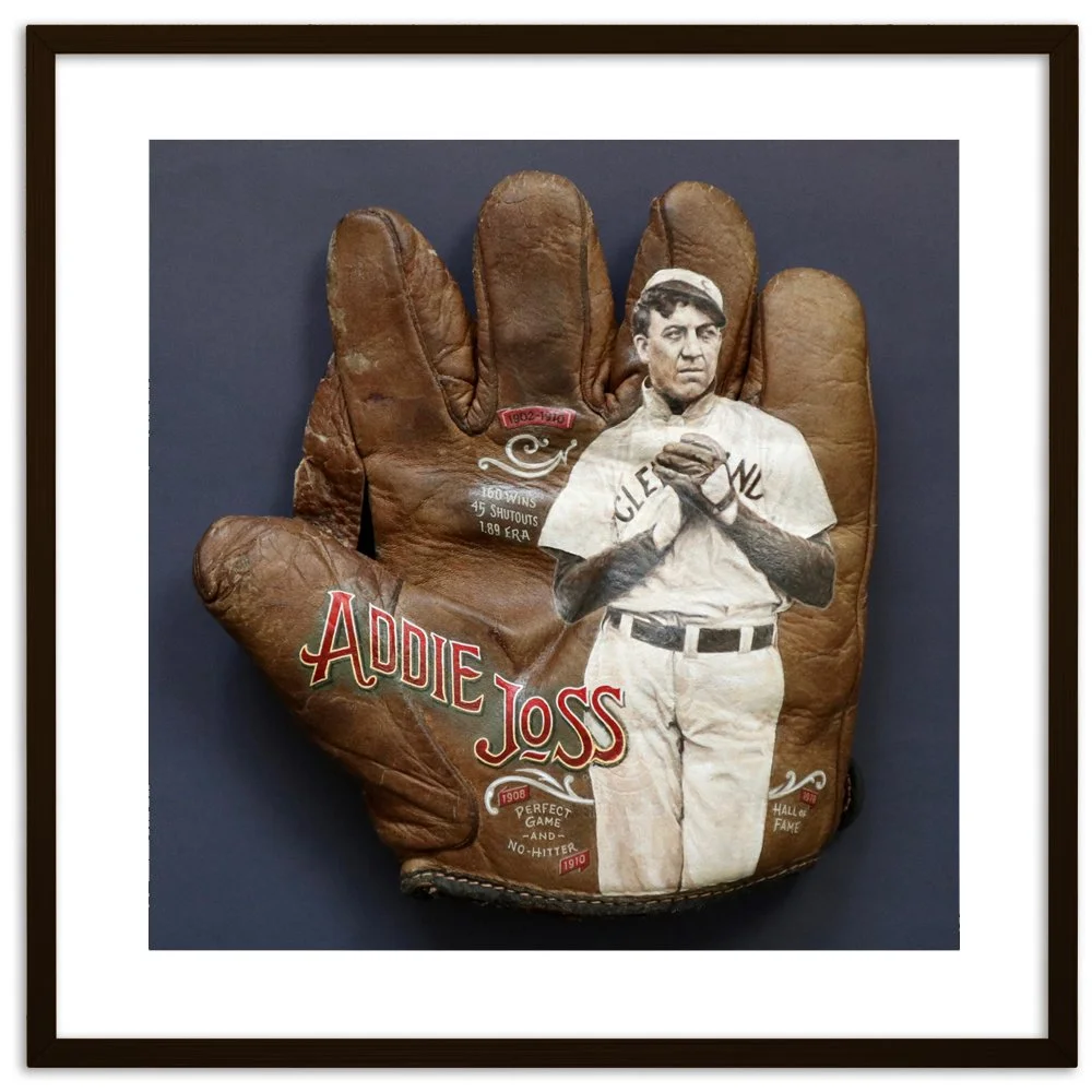 Baseball Glove Art featuring Addie Joss — Sean Kane Baseball Art