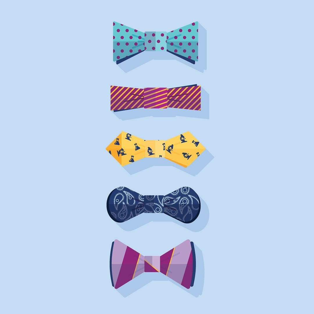 Some @billnye inspired bowties 

#madebylpoole #billnye #billnyethescienceguy #bowtie #design #illustration #illustrator