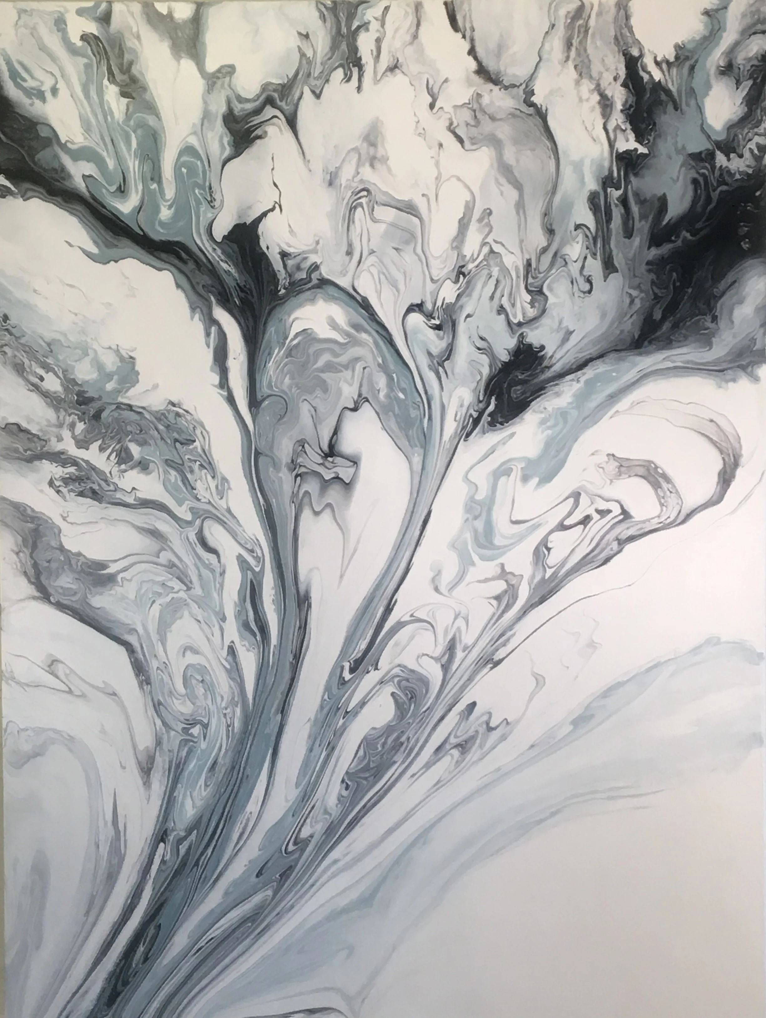 no 30  Embryonic Celluar Flow  h 48'' w 36'' d 1.5'' acrylic on canvas.JPG