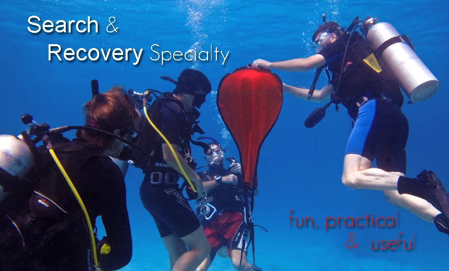 It happens: People accidentally drop things from docks, off boats or even while scuba diving. If you’ve ever lost something in the water and wanted to go find it, then the PADI Search and Recovery Diver Specialty course is for you. There are effective ways to search for objects underwater that increase your chances of success. And there are good and better methods to bring up small, large or just awkward items. Search and recovery can be challenging, but a whole lot of fun.
