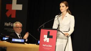 Emma Watson killing it on stage as she launches #heforshe at the UN headquarters in New York. 