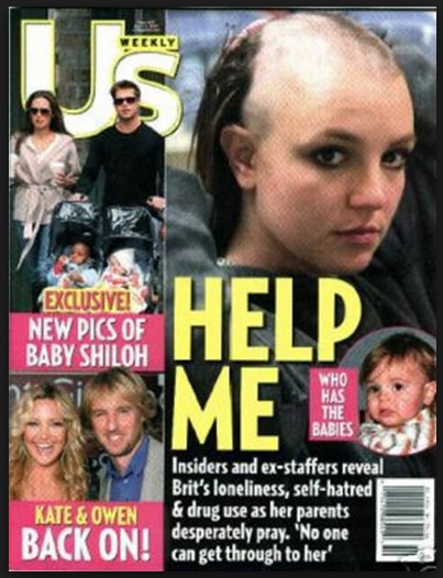 Britney suffering a very public emotional breakdown in 2007.