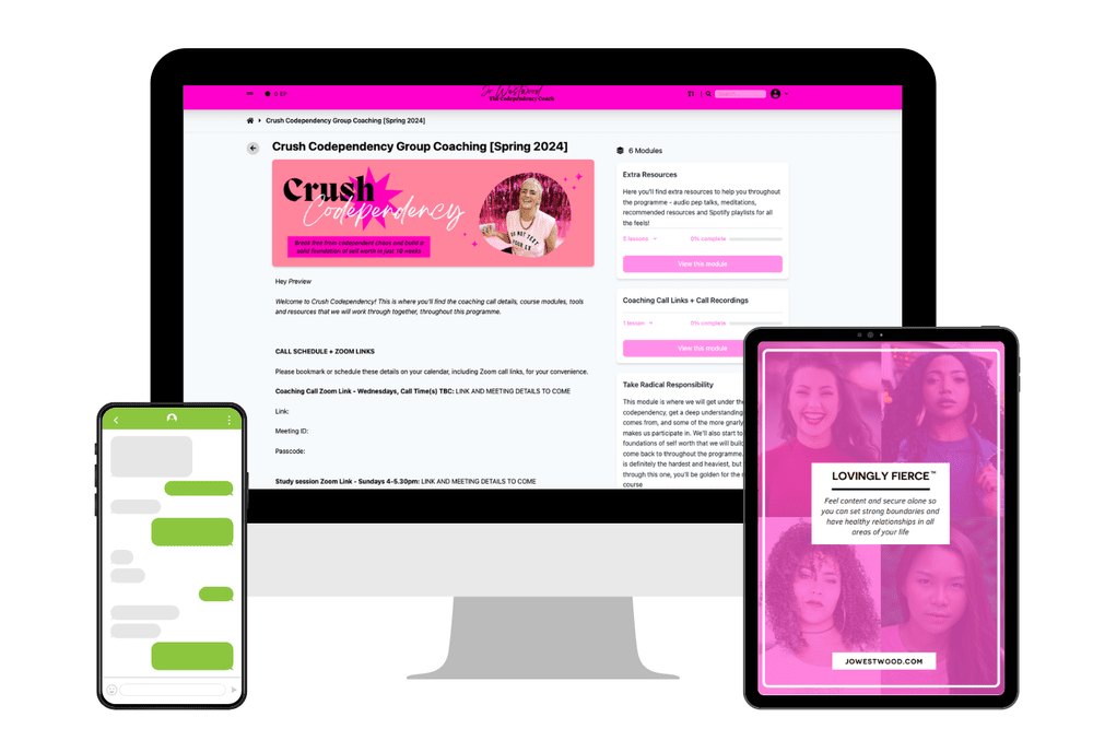 Crush Codependency Group Coaching — Jo Westwood