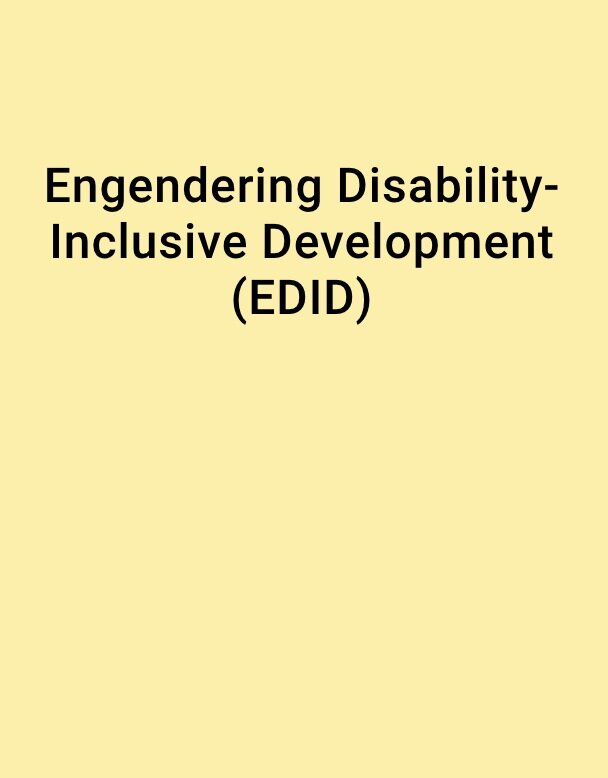 Engendering Disability-Inclusive Development