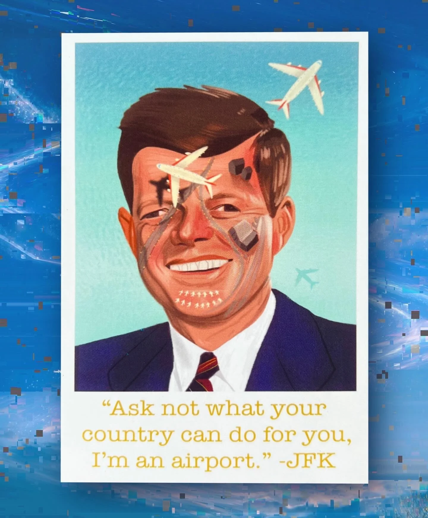 I Will Write a Postcard from JFK To You 4"x6"