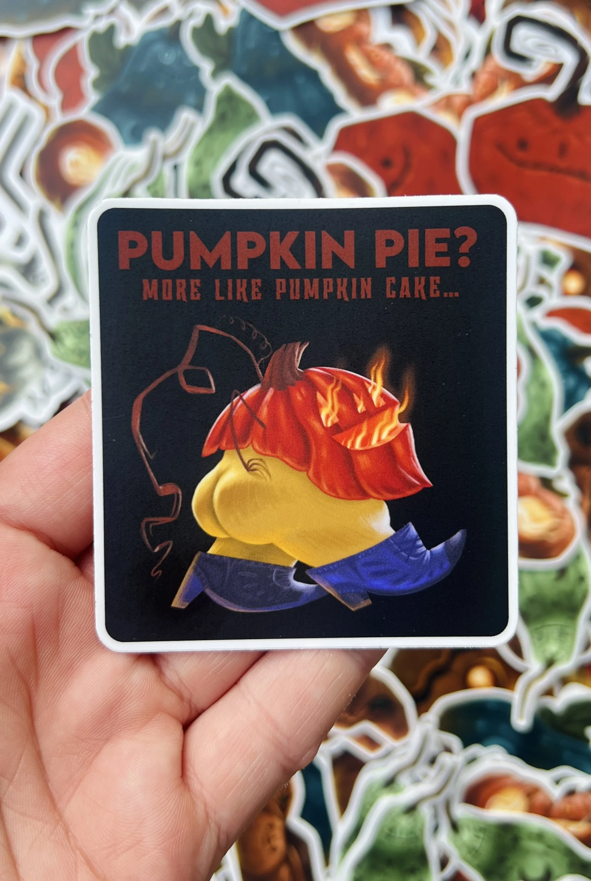Pumpkin Cake Sticker 3"x3"