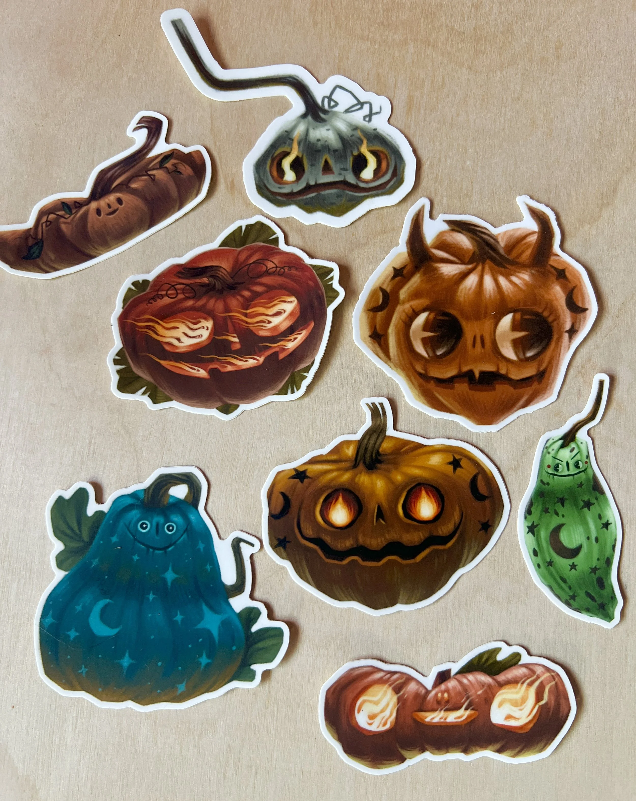 Pumpkin Sticker Pack (8 Stickers)