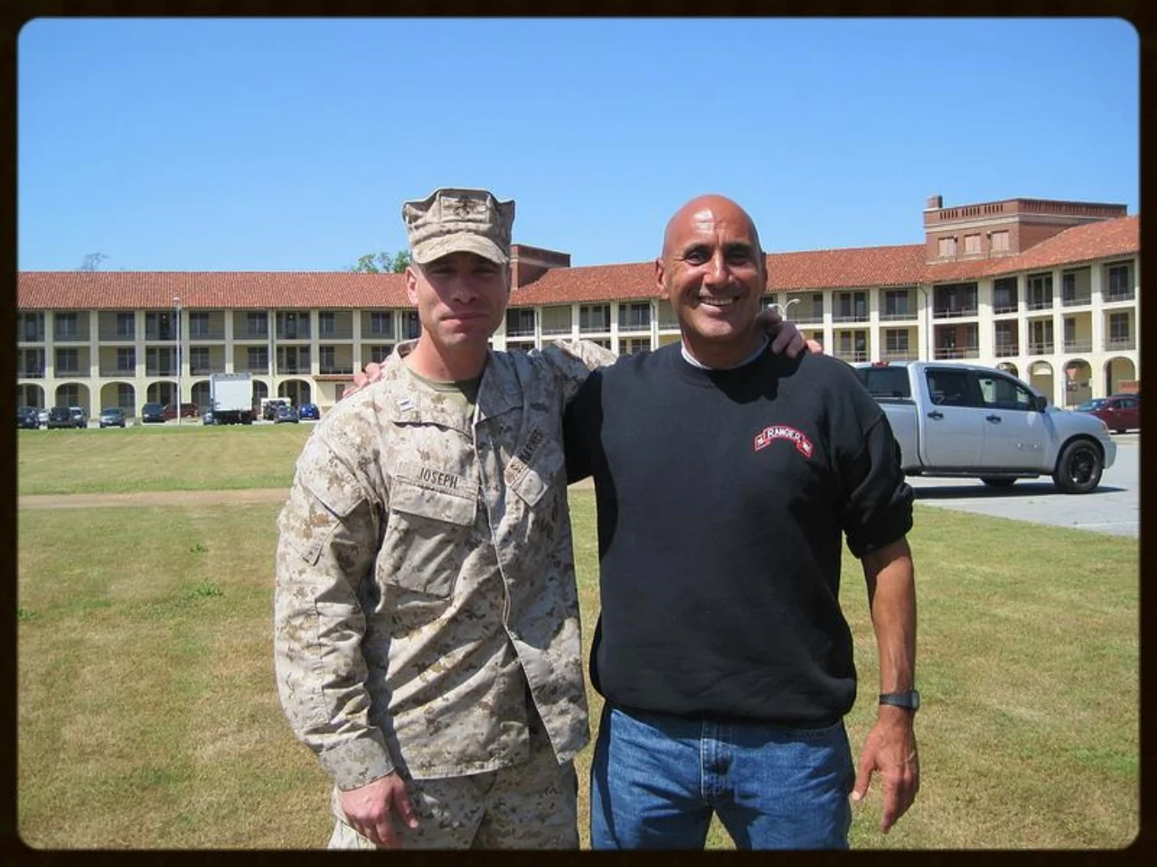 Wednesday, April 11, 2012. Captain Joseph and me, Olson Hall, Fort Benning, Georgia.