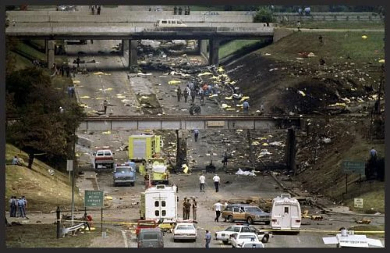Sunday, August 16, 1987. Northwest Flight 255 outside Detroit Metro Airport. Retired but having a police radio I responded to the evening crash. Six crewmembers along with 149 passengers and two motorists were killed. One 4-year-old miraculously survived, but she lost her parents and 6-year-old brother. Officers from every department responded and I searched for survivors with my brother, Richard , a corporal with Dearborn PD, but found nothing other than flames and carnage, much grotesquely stuck on I-beams underneath the I-94 bridge. That was the last time I did police work. I ended my law enforcement career at the site of the second most disastrous airplane crash in US history, just as I had begun my combat soldiering career in the biggest battle of the Vietnam War--the Tet Offensive. Both times were at night, accompanied by men in uniform, surrounded by indescribable human carnage.