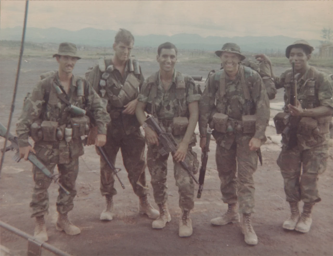 From left: Charles Williams, Bill Ward, me, Tony Griffith, and John Bedford. An hour later hell came our way