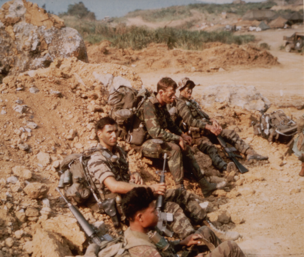 Cpl. Dish, me, Bruce Cain, and Bob Whitten
