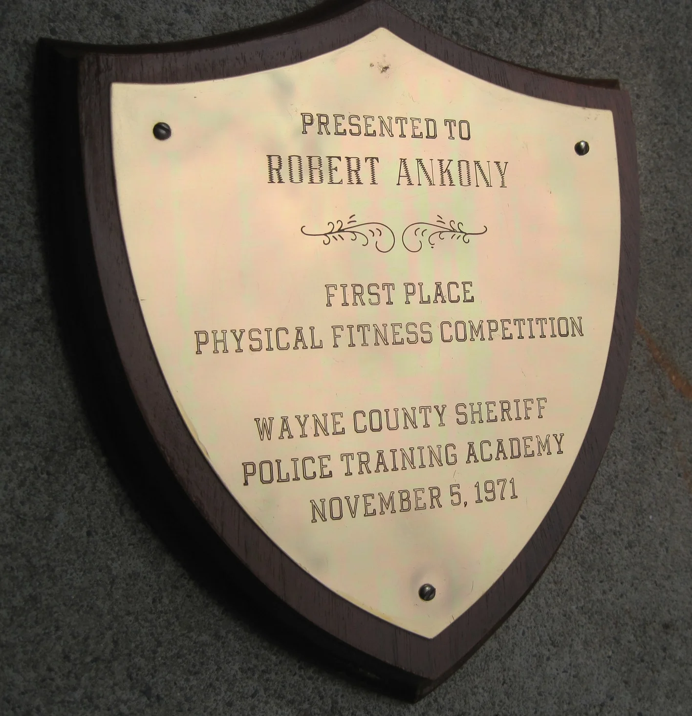 First Place Physical Fitness Award