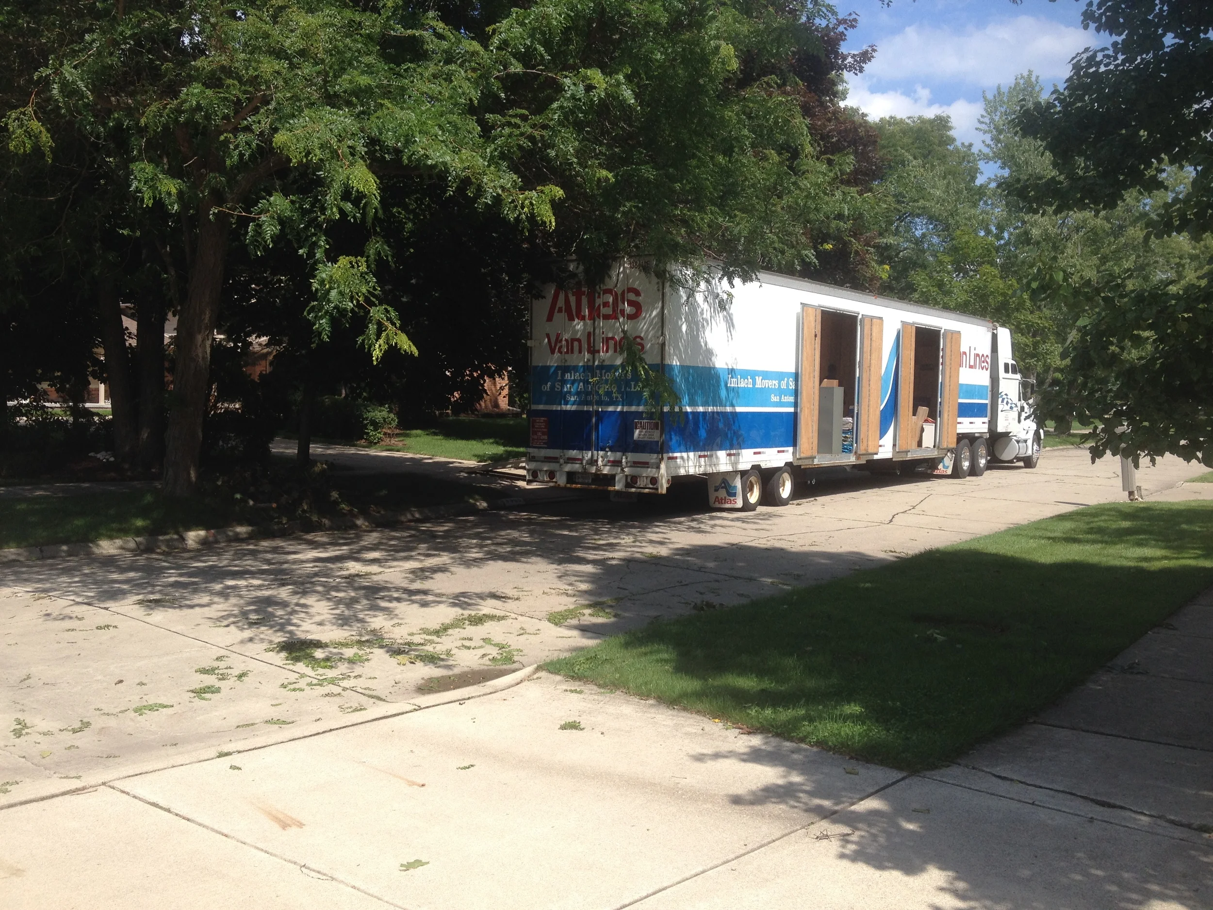 Moving day, Wednesday, August 20, 2014