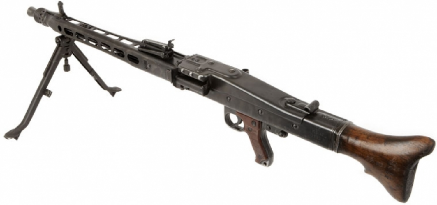 WWII German 8mm MG42 General-purpose machine gun that fired 20 rounds per second 