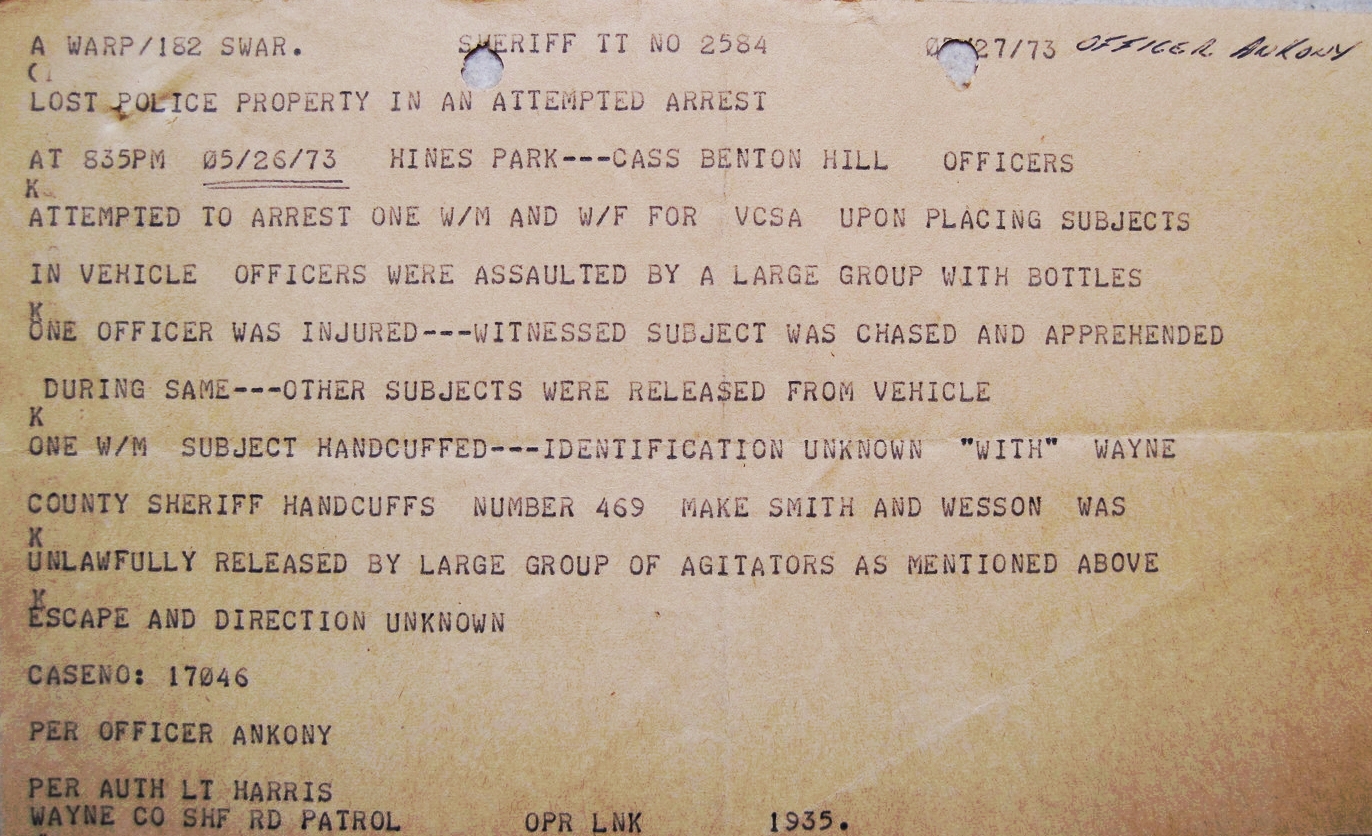 Teletype of our all-points bulletin
