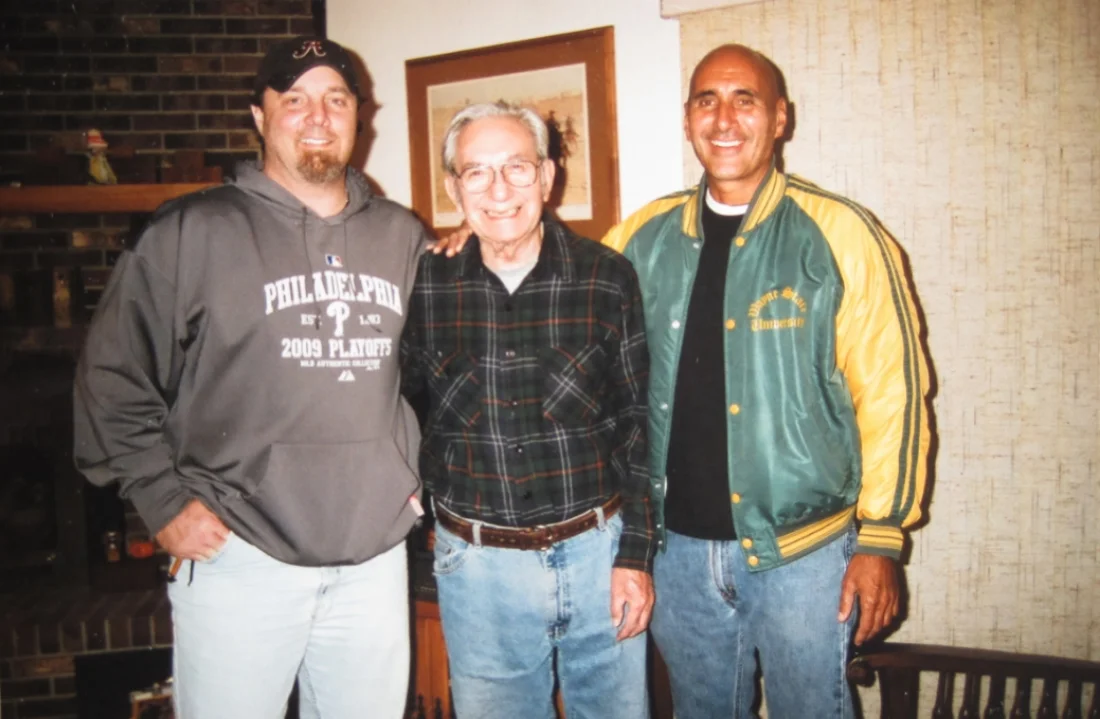 November 17, 2010. Vahan, center, with a friend and me