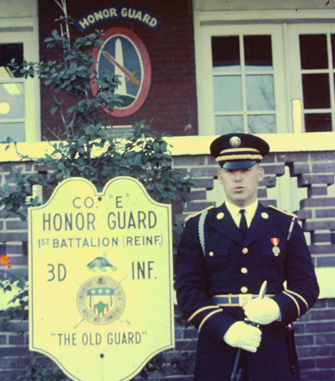 PFC William Carpenter at the Honor Guard barracks, Fort Meyers, Virginia, adjacent to Arlington National Cemetery