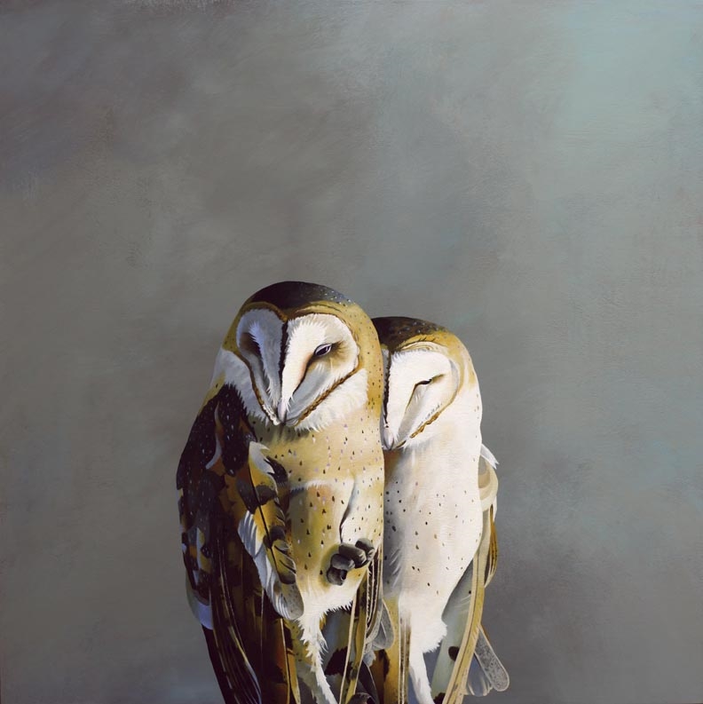 THE DREADFULLY DELIGHTFUL EXISTENCE OF SEMI-SPECTRAL THINGS 30 X 30 inches acrylic on wood panel