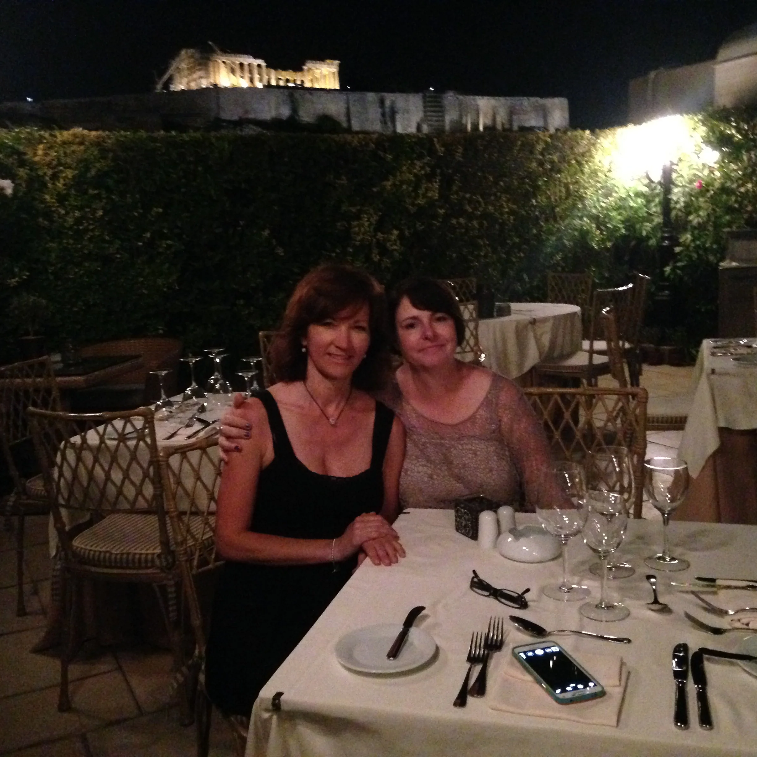 Shortly after checking in to our hotel in Athens. This is the rooftop terrace at our hotel. We were not prepared for the iconic view or being able able to hear the concert performing at the Herodes Atticus open air theatre, outside the Acropolis.